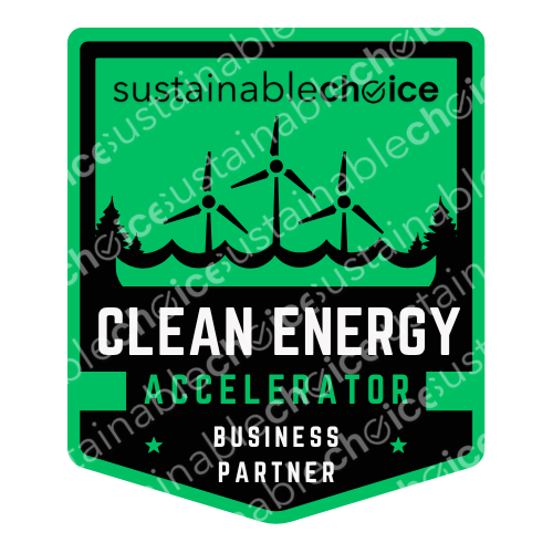 Clean Energy for Business Badge Green