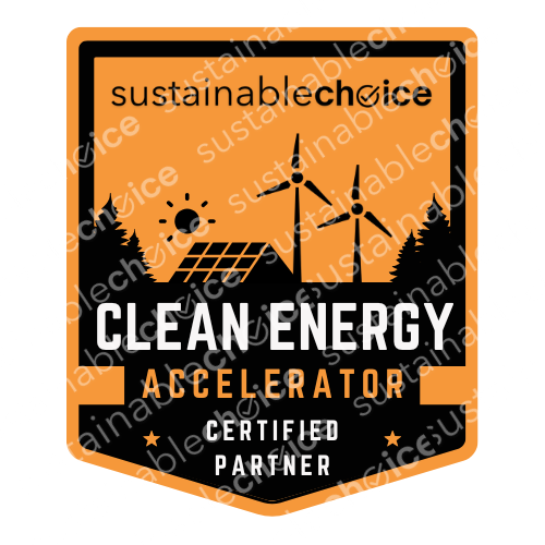 Clean Energy for Business Badge Orange