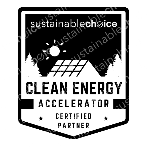 Clean Energy for Business Badge White