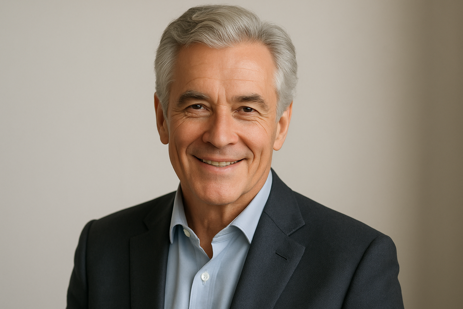 headshot of attractive man in his 60s